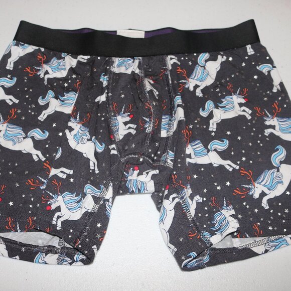 MeUndies Christmas Unicorn men's boxer briefs size small - Picture 1 of 5